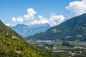 Fototapeta na wymiar Adige (etsch) river valley, South Tyrol , Italy