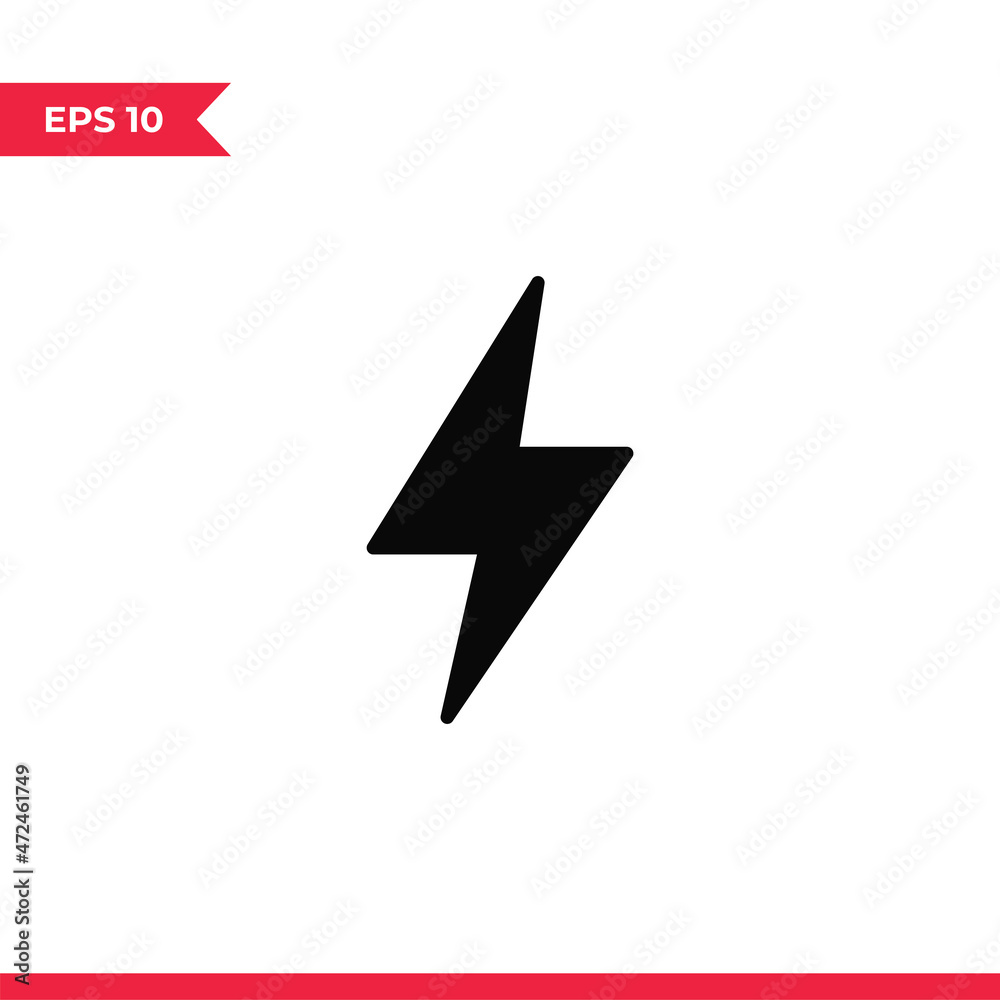 Poster flash icon vector. thunder sign