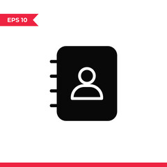 Contact book icon vector. Contact sign