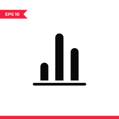 Graph icon vector. Chart sign