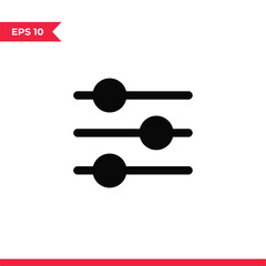 Equalizer icon vector. Equality sign
