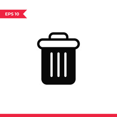 Garbage icon vector. Trash sign