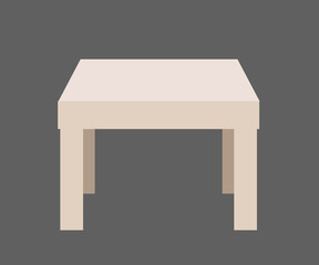 Coffee table on an isolated background. An object. Vector illustration.