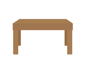 Wooden table on a white background. Symbol. Vector illustration.