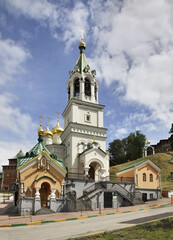 Fototapeta na wymiar Church of St. John the Baptist at the Marketplace in Nizhny Novgorod. Russia
