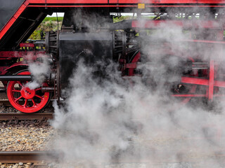  Steam locomotive of the Veluwsche Stoomtrein Maatschappij. The VSM runs steam locomotives between Dieren and Apeldoorn in the Dutch province of Gelderland