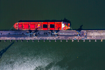 Container ship from sea port working for delivery containers shi