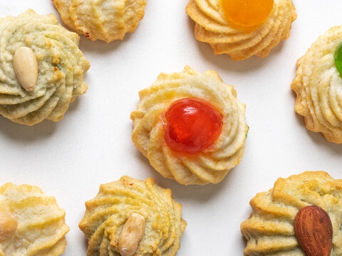 Dolci pasticcini siciliani di pasta di mandorle