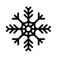 Christmas Snow Flake black icon. Isolated simple vector icon