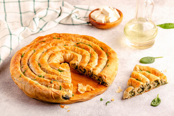 Spanakopita, greek phyllo pastry pie