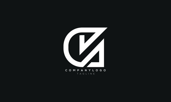 VCA, Abstract initial monogram letter alphabet logo design