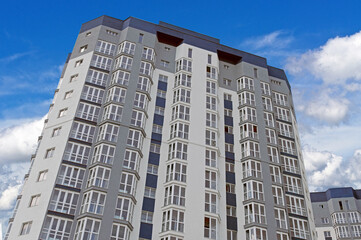 Naklejka premium Modern panel apartment building