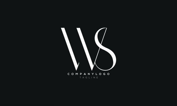 WS, SW, Abstract initial monogram letter alphabet logo design