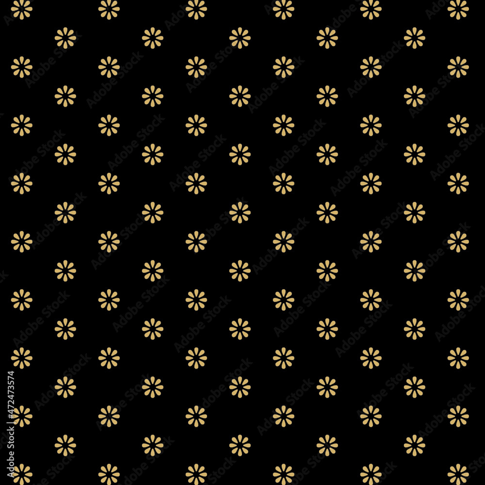 Poster background pattern seamless geometric floral design abstract gold and black luxury color vector. chr