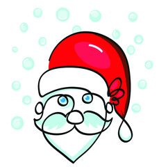 One line drawing of Portrait of Santa Claus
One continuous line drawing of Santa Claus in a snow
