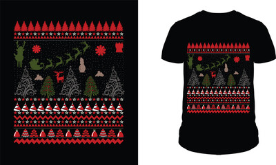 Trendy Christmas Sublimation & T Shirt Design, Retro-Vintage T Shirt Design.