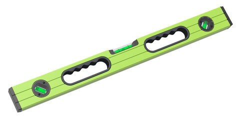 Building spirit level tool on white background. Tool for repair and building