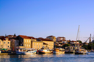 Boats in the harbor. Croatia