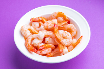 shrimp food boiled prawns seafood meal shrimps snack on the table copy space food background rustic