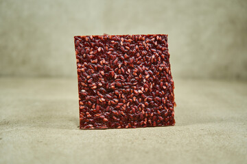 Sweet square shape flaxseed cracker