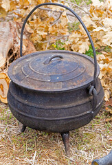 big black kettle for campfire