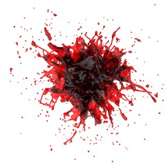 3D illustration of realistic blood splash
