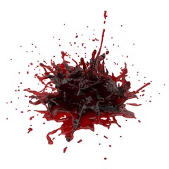 3D illustration of realistic blood splash
