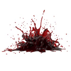 3D illustration of realistic blood splash
