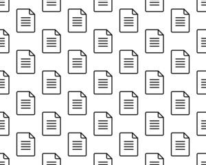 Document seamless pattern background. Business flat vector illustration. Note page sign symbol pattern.