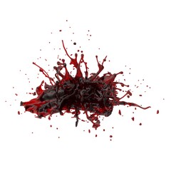 3D illustration of realistic blood splash
