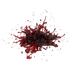 Naklejka premium 3D illustration of realistic blood splash 