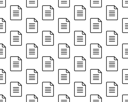 Document seamless pattern background. Business flat vector illustration. Note page sign symbol pattern.