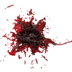 3D illustration of realistic blood splash
