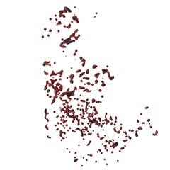 3D illustration of realistic blood splash
