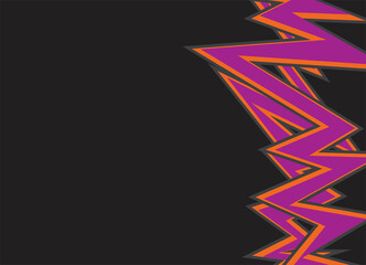 Abstract background with purple zigzag line pattern and some copy space area