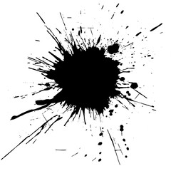 Beautiful grunge blot, splat. Paint splash. Vector illustration.