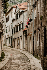 narrow street in the town