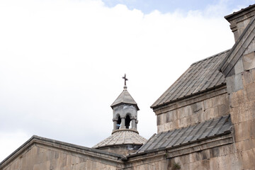 Fototapeta na wymiar Close-up of the dome of the ancient Armenian Church
