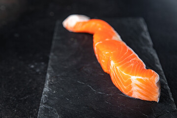 salmon raw food fish red slice seafood meal diet snack on the table copy space food background 