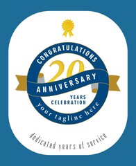 20th Number Anniversary Celebration Design of Birthday Event