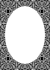 Circle Frame Background with Decorated Borders