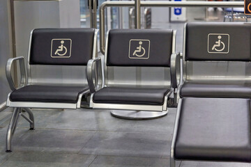 Fototapeta premium Places for people with disabilities in a public place