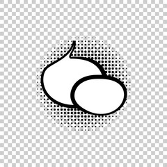 Bubble isolated on Light Transparent Background, Halftone Illustration, Blank Frame Template, Double Bubble.