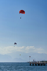 Parachute over the sea, a resort water activities
