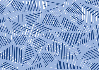 Minimalist background with blue abstract triangle stripe pattern