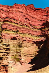 color lines in the rock