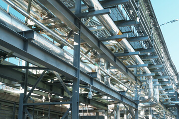 Tracing of pipelines and communications on metal structures in industry.
