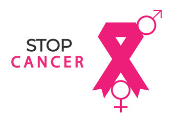 Breast Cancer Awareness Ribbon Vector design and illustration. 
