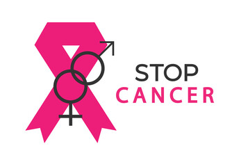 Breast Cancer Awareness Ribbon Vector design and illustration. 