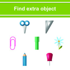 Game for kids. Find extra object. - 472486504